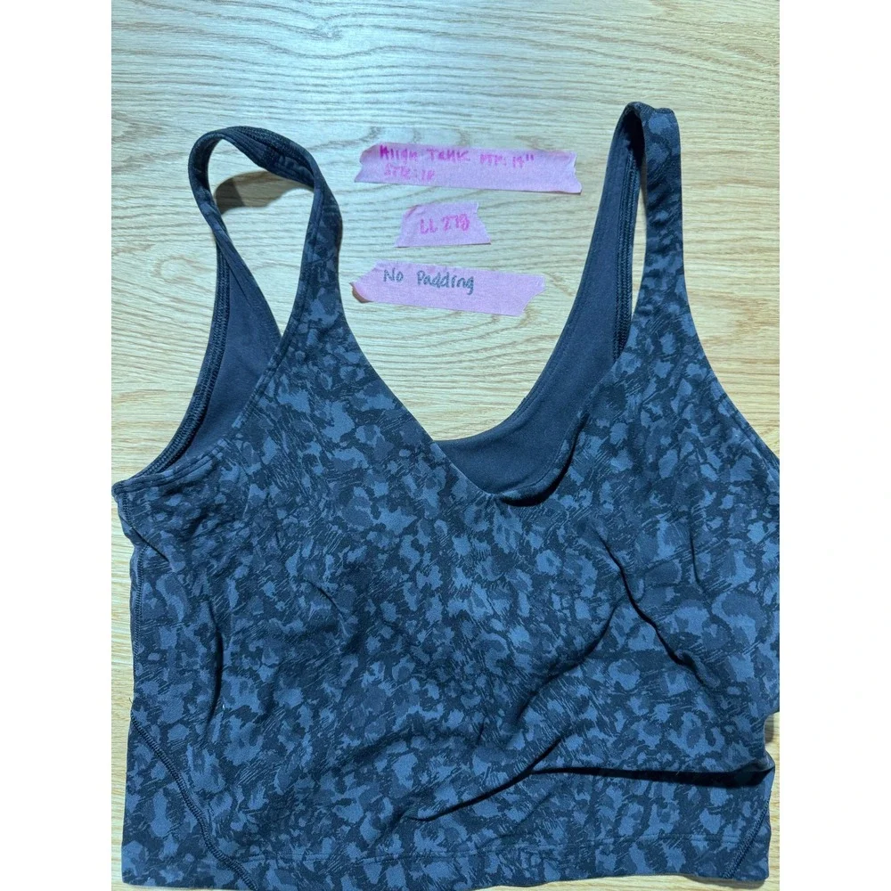 Lululemon Align Tank Top Size‎ 10 Wild Thing Camo Deep Coal Multi Cropped Yoga